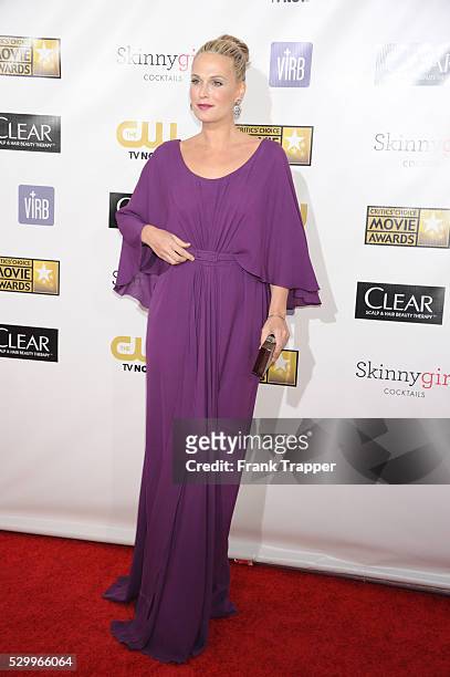 Actress Molly Sims arrives at the 18th Annual Critics' Choice Movie Awards held at Barker Hanger in Santa Monica, California.