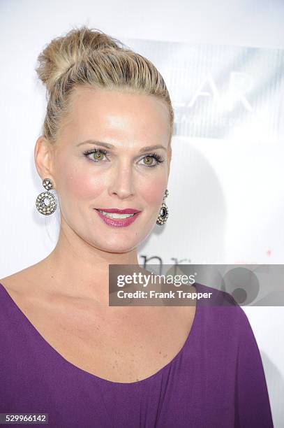 Actress Molly Sims arrives at the 18th Annual Critics' Choice Movie Awards held at Barker Hanger in Santa Monica, California.