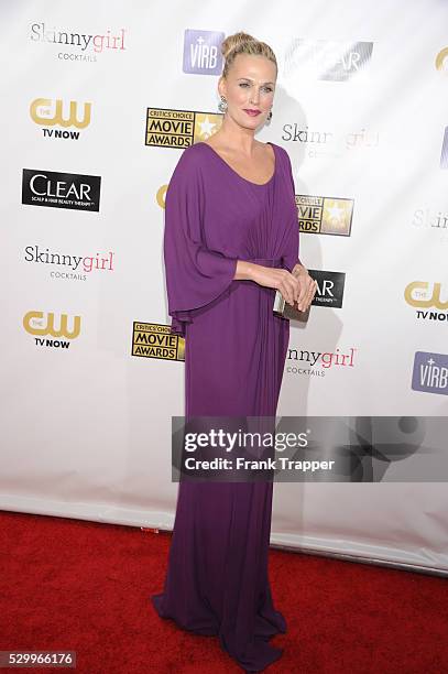 Actress Molly Sims arrives at the 18th Annual Critics' Choice Movie Awards held at Barker Hanger in Santa Monica, California.