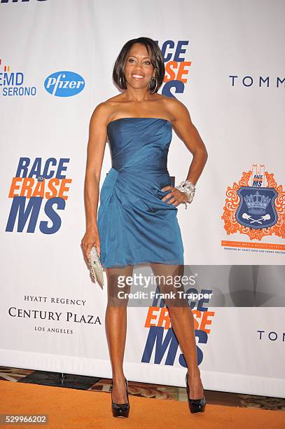 Actress Regina King arrives at the 18th Annual Race To Erase MS at the Hyatt Regency Century Plaza in Century City.