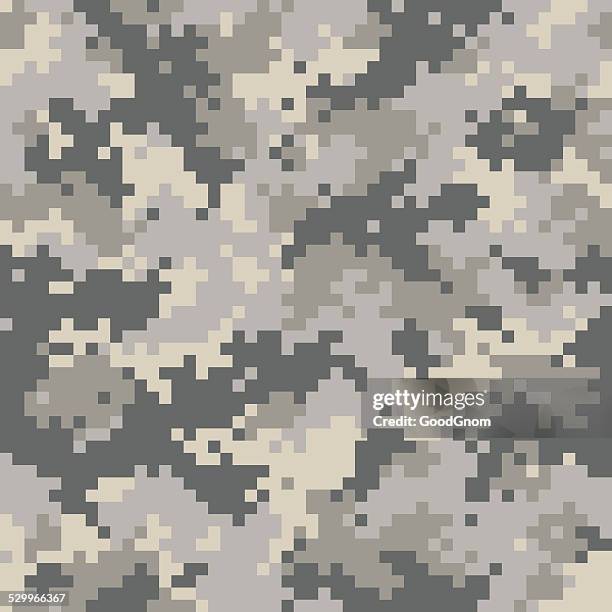 illustrations, cliparts, dessins animés et icônes de sans couture de camouflage numérique - treillis