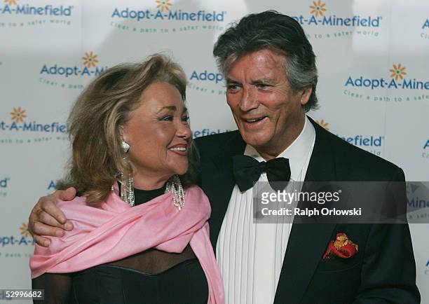 French actor Pierre Brice and his wife Hella arrive at the 'Adopt-A-Minefield' Benefit Gala in support of landmines victims on May 28, 2005 in Neuss,...
