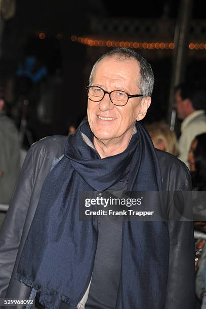 Actor Geoffrey Rush arrives at the World Premiere of Walt Disney Pictures' "Pirates of the Caribbean: On Stranger Tides" held at Disneyland in...