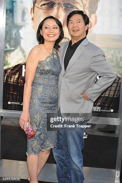 Actor Ken Jeong and wife arrive at the premiere of "The Hangover II" held at Grauman's Chinese Theater in Hollywood.