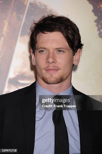 Actor Jack O'Connell arrives at the premiere of "300: Rise Of An Empire" held at the TCL Chinese Theater in Hollywood.