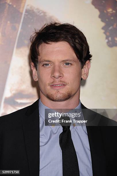 Actor Jack O'Connell arrives at the premiere of "300: Rise Of An Empire" held at the TCL Chinese Theater in Hollywood.