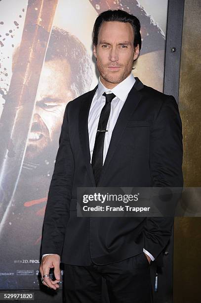 Actor Callan Mulvey arrives at the premiere of "300: Rise Of An Empire" held at the TCL Chinese Theater in Hollywood.