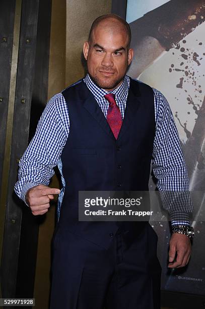 Mixed martial artist Tito Ortiz arrives at the premiere of "300: Rise Of An Empire" held at the TCL Chinese Theater in Hollywood.