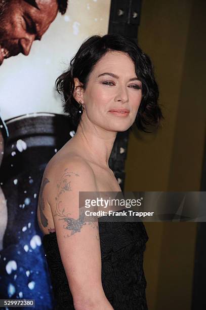 Actress Lena Headey arrives at the premiere of "300: Rise Of An Empire" held at the TCL Chinese Theater in Hollywood.
