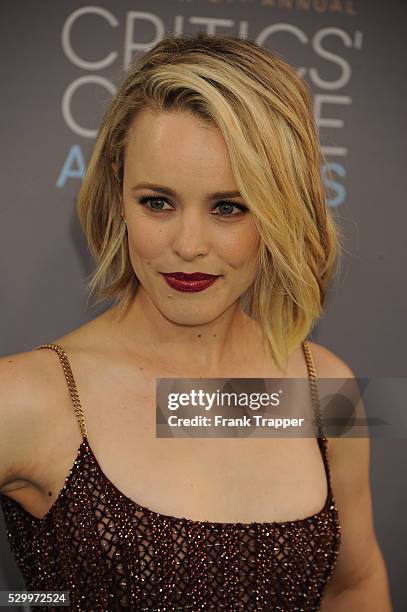 Actress Rachel McAdams arrives at the 21st Annual Critics' Choice Awards held at Barker Hangar in Santa Monica.