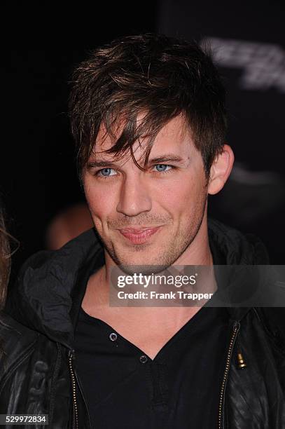 Actor Matt Lanter arrives at the premiere of "Need For Speed" held at the TCL Chinese Theater in Hollywood.