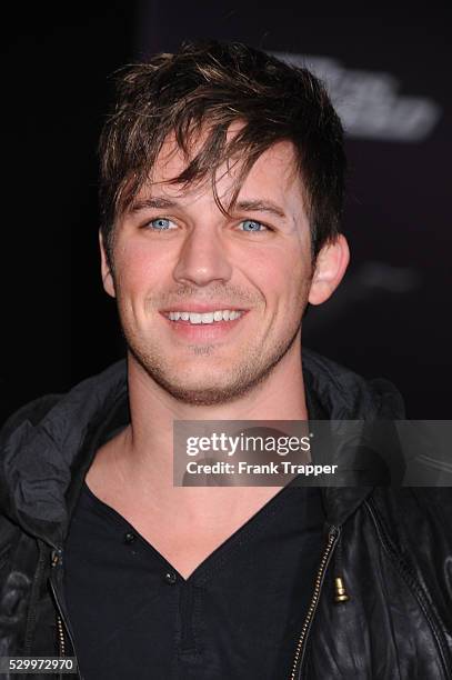 Actor Matt Lanter arrives at the premiere of "Need For Speed" held at the TCL Chinese Theater in Hollywood.