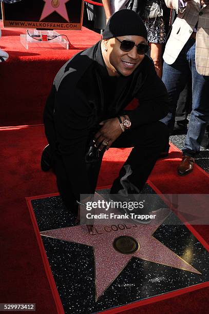 Rapper-actor LL Cool J is honored with a Star on the Hollywood Walk of Fame.