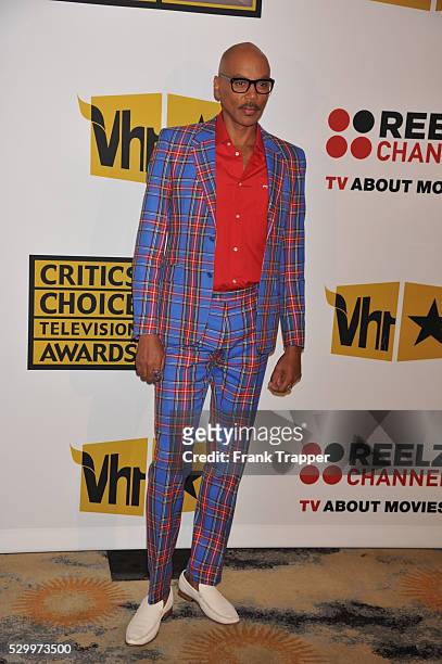 Personality RuPaul arrives at the Critics' Choice Television Awards held at the Beverly Hills Hotel in Beverly Hills.