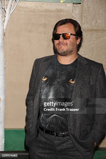Actor Jack Black arrives at the premiere of "The Hobbit: The Battle Of The Five Armies" held at the Dolby Theater in Hollywood.