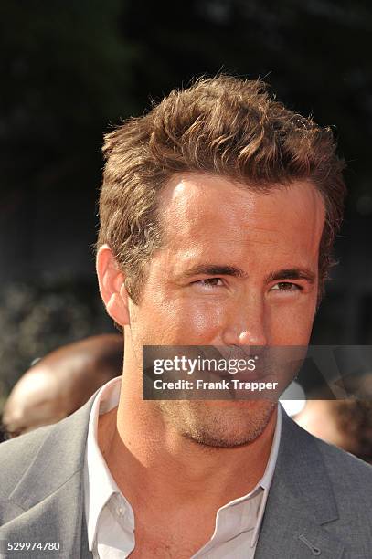 Actor Ryan Reynolds arrives at The 2011 ESPY Awards held at the Nokia Theatre L.A. Live.