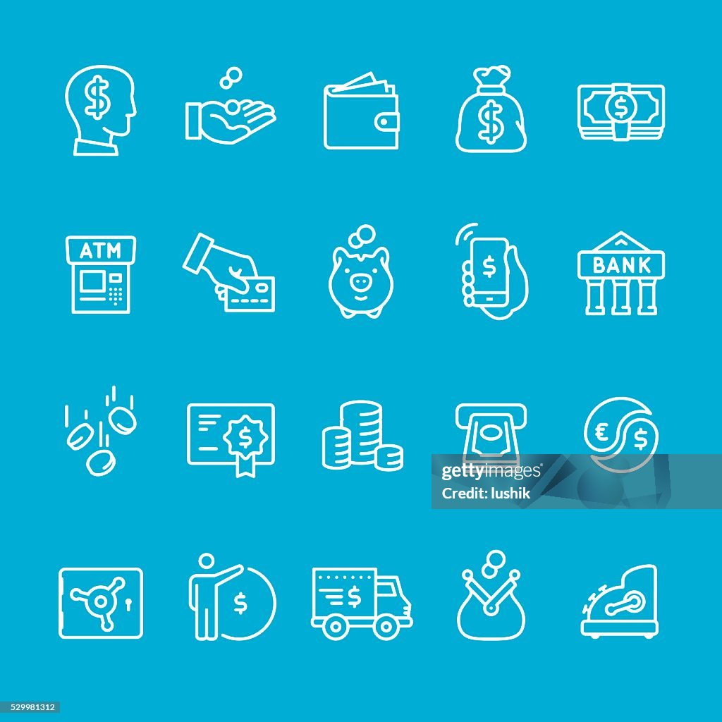 Finance and Money icons collection