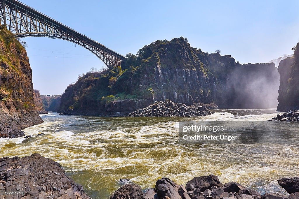 The Boiling Pot lookout on Zambia side