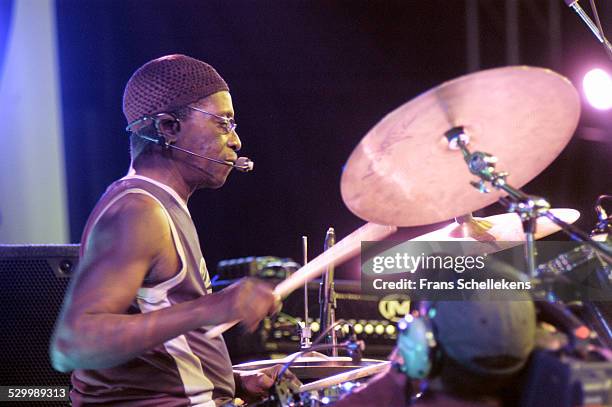 Nigerian drummer Tony Allen performs at the North Sea Jazz Festival on July 11th 2003 in Amsterdam, Netherlands.