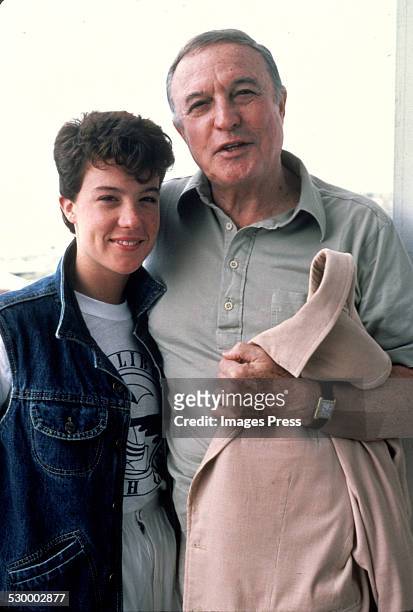 Gene Kelly with his daughter Bridget, circa 1982.