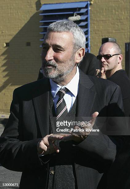 Television host Don Burke attends the funeral service of TV personality Graham Kennedy at the Playhouse on May 31, 2005 in Mittagong, New South...