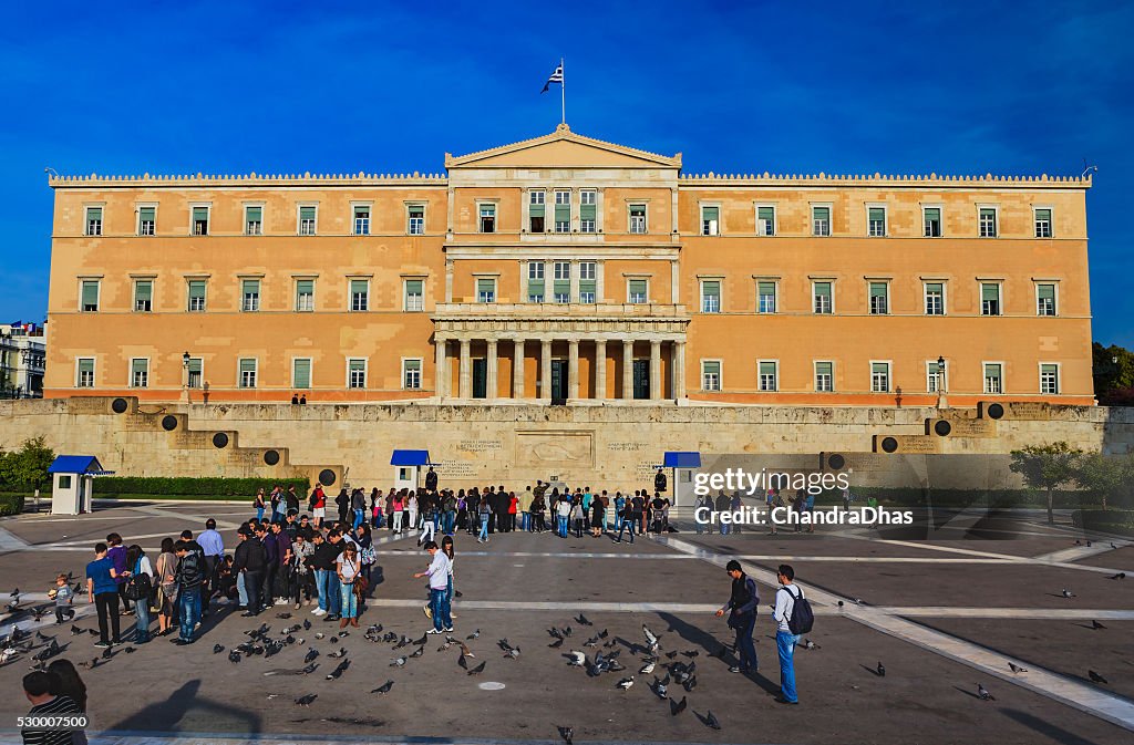 Atenas, Grecia, el Parlamento griego; una vez Palacio del rey Otón