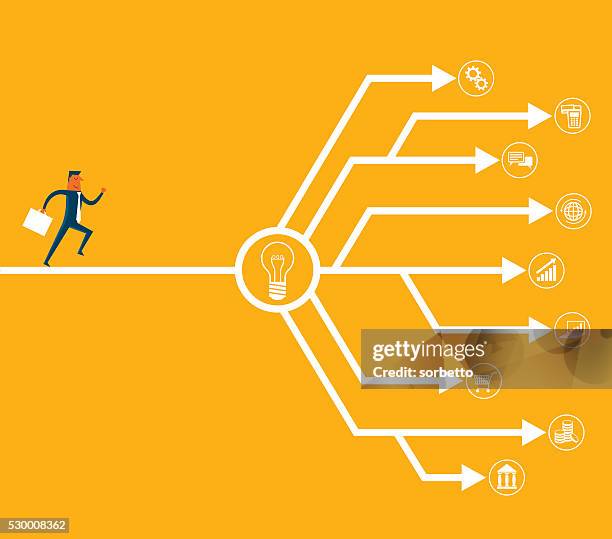 decision - financial opportunity icon stock illustrations