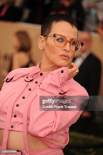 Actress Lori Petty arrives at the 22nd Annual Screen Actors Guild Awards held at The Shrine Auditorium.