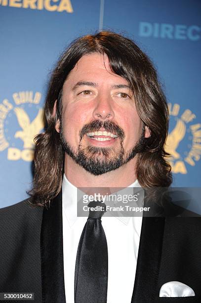 Presenter Dave Grohl posing in the press room at the 65th Annual Directors Guild Awards held at the Ray Dolby Ballroom at Hollywood & Highland.
