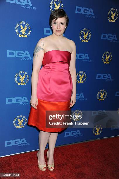 Actress Lena Dunham arrives at the 65th Annual Directors Guild Awards held at the Ray Dolby Ballroom at Hollywood & Highland.