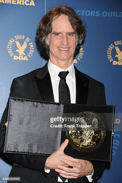 Director Jay Roach, winner of the Outstanding Directorial Achievement in Movies for Television and Mini-Series for Game Change posing in the press...