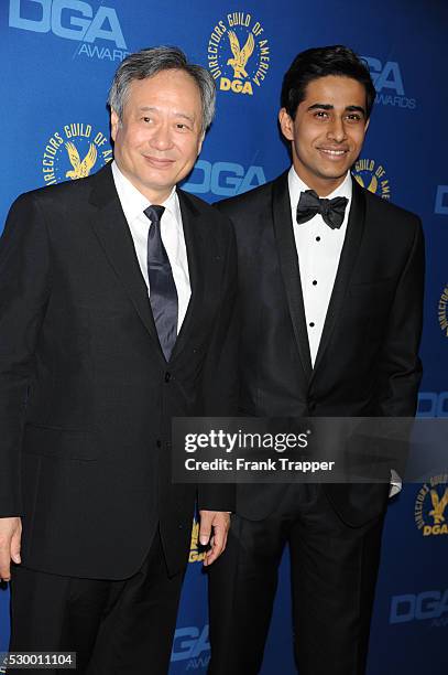 Director Ang Lee and actor Suraj Sharma arrive at the 65th Annual Directors Guild Awards held at the Ray Dolby Ballroom at Hollywood & Highland.