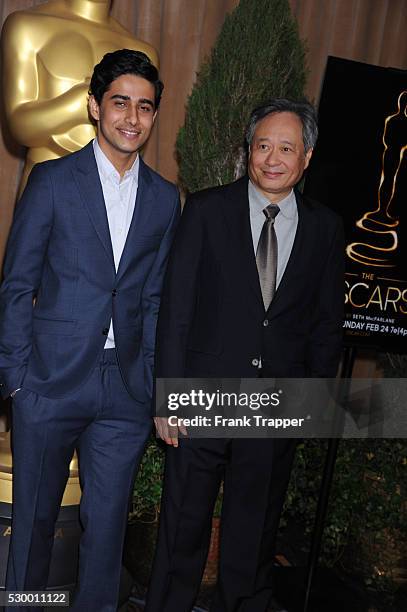 Actor Suraj Sharma and director Ang Lee arrive at the 85th Annual Oscar Nominees Luncheon held at the Beverly Hilton Hotel.