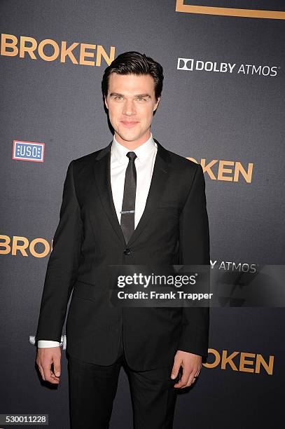 Actor Finn Wittrock arrives at the premiere of "Unbroken" held at The Dolby Theater in Hollywood.