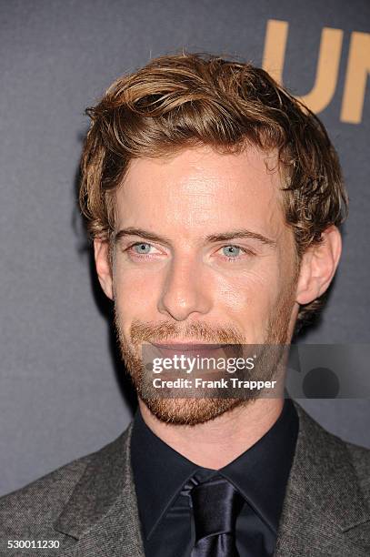 Actor Luke Treadaway arrives at the premiere of "Unbroken" held at The Dolby Theater in Hollywood.