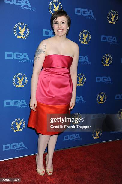 Actress Lena Dunham arrives at the 65th Annual Directors Guild Awards held at the Ray Dolby Ballroom at Hollywood & Highland.