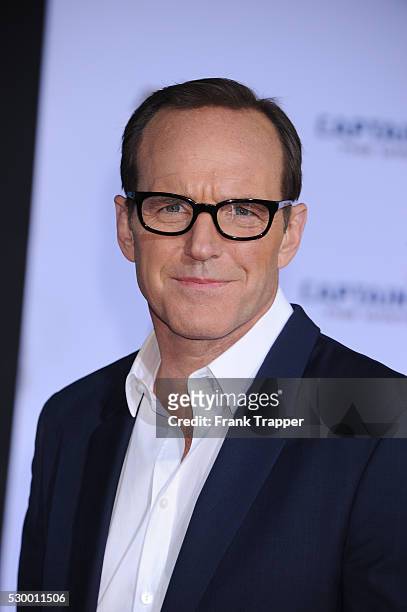 Actor Clark Gregg arrives at the world premiere of "Captain America: The Winter Soldier" held at the El Capitan Theatre in Hollywood.