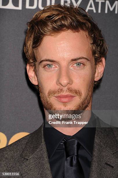 Actor Luke Treadaway arrives at the premiere of "Unbroken" held at The Dolby Theater in Hollywood.