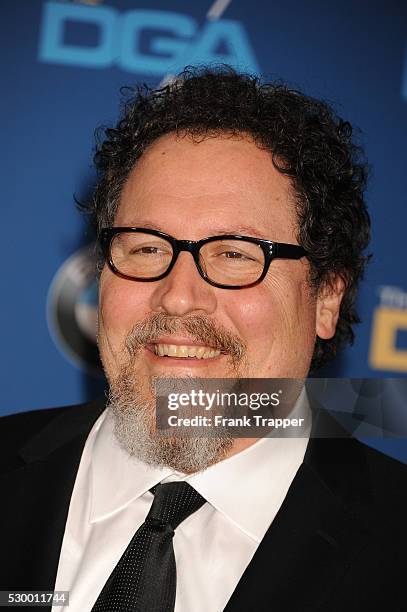 Actor Jon Favreau arrives at the 68th Annual Directors Guild Of America Awards held at the Hyatt Regency Century Plaza Hotel in Century City.