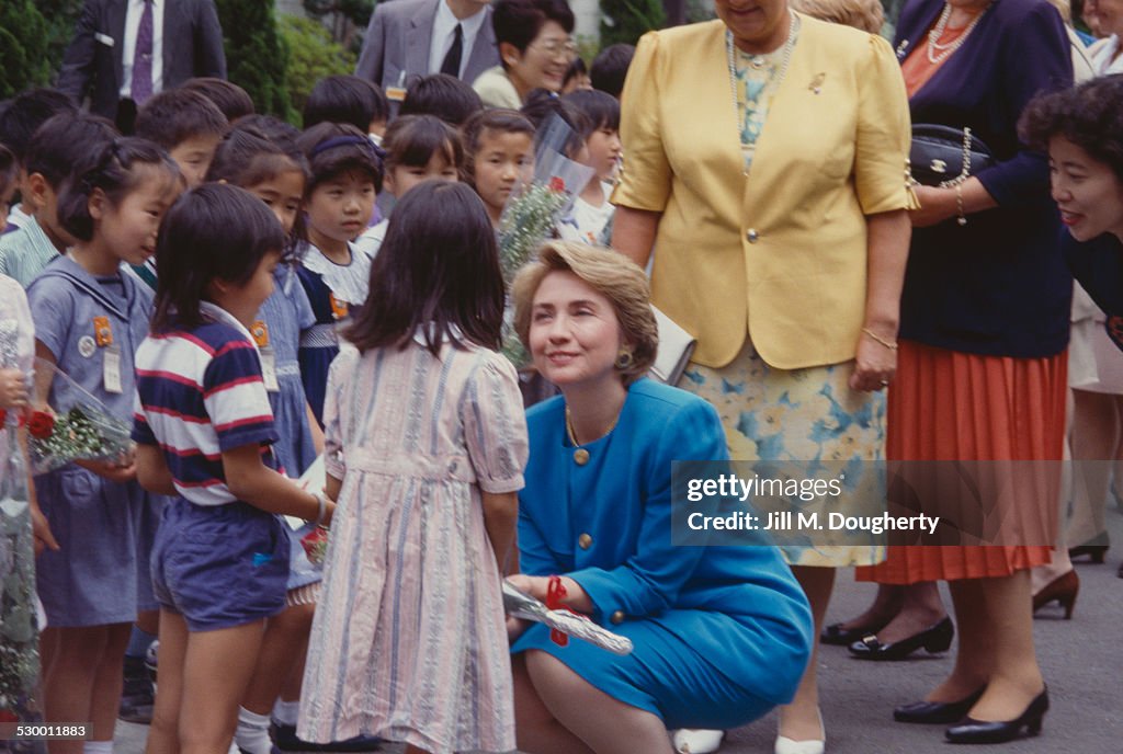 Hillary Clinton Meeting Children