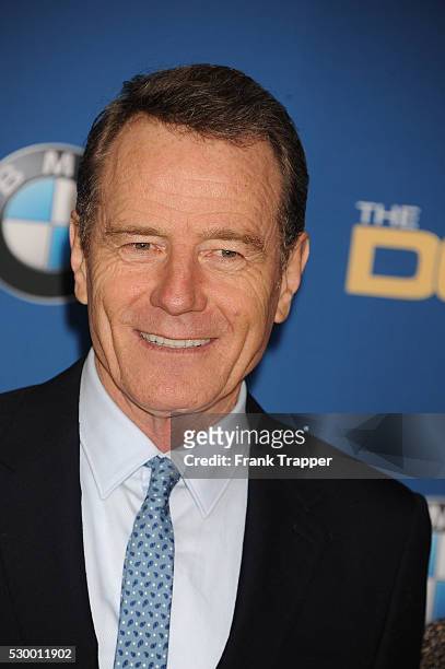 Actor Bryan Cranston arrives at the 68th Annual Directors Guild Of America Awards held at the Hyatt Regency Century Plaza Hotel in Century City.