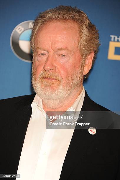 Director Ridley Scott, recipient of the Feature Film Nomination Plaque for ?"The Martian"? posing at the 68th Annual Directors Guild Of America...