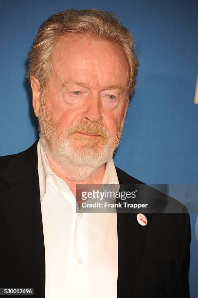 Director Ridley Scott, recipient of the Feature Film Nomination Plaque for ?"The Martian"? posing at the 68th Annual Directors Guild Of America...