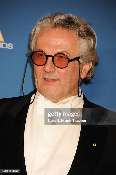 Director George Miller, recipient of the Feature Film Nomination Plaque for ?"Mad Max: Fury Road" posing at the 68th Annual Directors Guild Of...