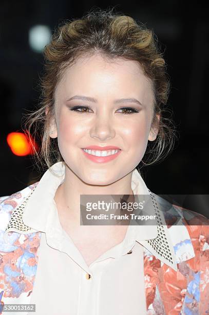 Actress Taylor Spreitler arrives at the premiere of Safe Haven held at Grauman's Chinese Theater.