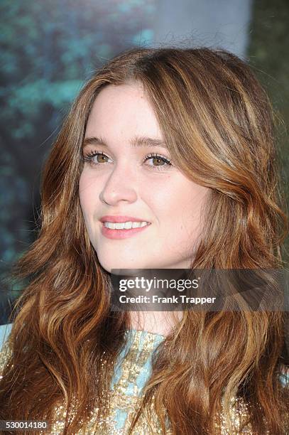 Actress Alice Englert arrives at the premiere of Beautiful Creatures held at Grauman's Chinese Theater.