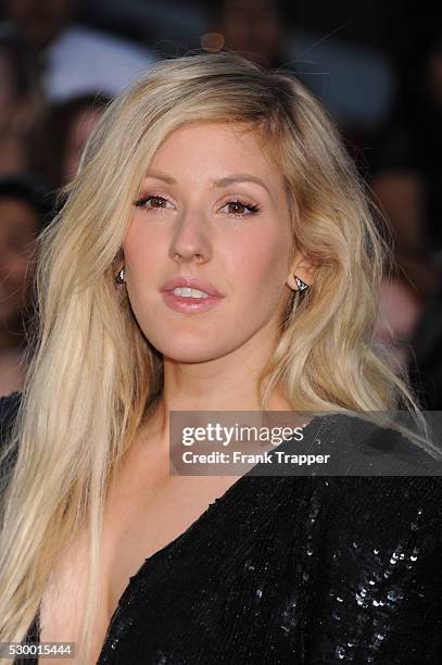 Singer Ellie Goulding arrives at the premiere of "Divergent" held at The Regency Bruin Theater in Westwood.