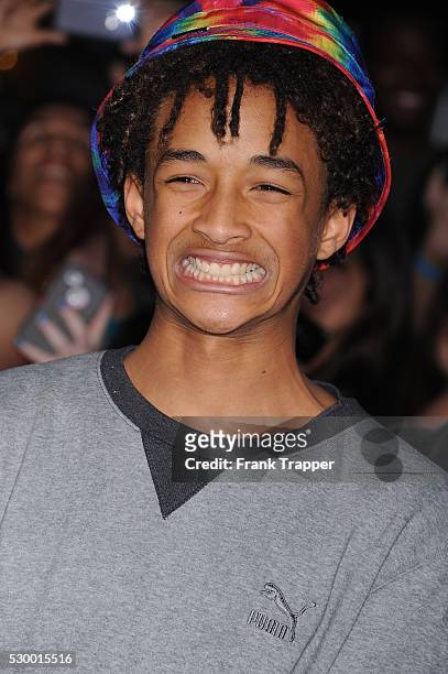 Actor Jaden Smith arrives at the premiere of "Divergent" held at The Regency Bruin Theater in Westwood.