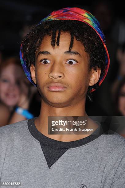 Actor Jaden Smith arrives at the premiere of "Divergent" held at The Regency Bruin Theater in Westwood.