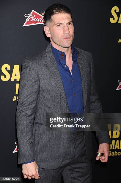 Actor Jon Bernthal arrives at the premiere of "Sabotage" held at the the Regal Cinemas LA Live.
